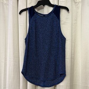 Lululemon Athletica Navy Patterned Tank Top